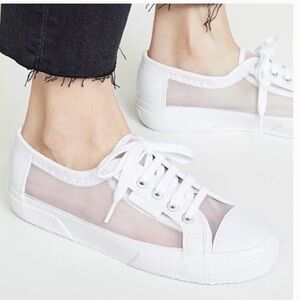 Super GA White mesh tennis sneakers -- EU 41.5 US 10.5